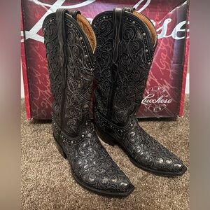Women's Lucchese Black/Pewter Boots